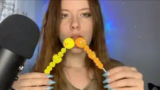 ASMR | Sticky Jelly Candy 🍬 🍭💛🧡Mouth Sounds