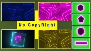 Neon Retro Light Stars Animation Background | No copyright