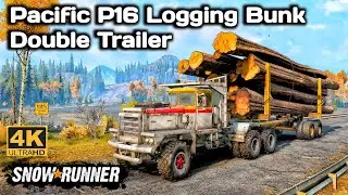 Pacific P16 Logging Bunk Double Trailer In SnowRunner Season 14