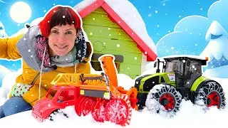 Капуки машины – Снегоуборщик ❄️🚜 Веселые видео про машинки для малышей