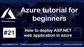 How to deploy asp.net web application in azure