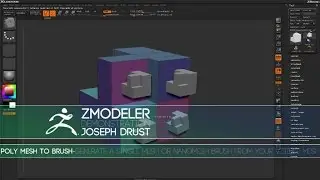 ZBrush ZModeler Polygon Actions - Poly Mesh to Brush