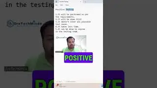 What is Positive Testing? #SoftwareTesting #coding #java #education #shorts