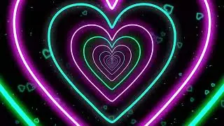 Teal and Pink heart tunnel loop💜 1 HOUR 1080p 60fps TV wallpaper screensaver 💜