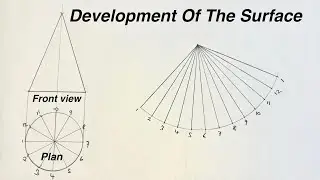 How To Develop A Cone || Development Of A Cone.