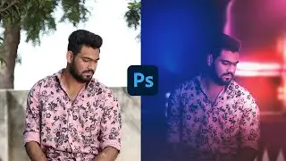 EDIT AMAZING PINK-BLUE PHOTOS PHOTOSHOP | Photoshop Tutorial | Dual Lighting Effect |