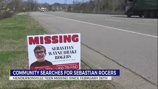 Hendersonville community continues search for missing teen Sebastian Rogers