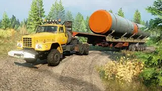 SnowRunner - Nissan Diesel UZA520PPL 6x6 - Heavy Trailer Offroad Transporting Rocket Assembly