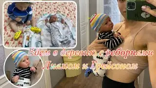 Vlog Едем в деревню с РЕБОРНАМИ Лиамом и Грейсоном Walking with two reborn baby