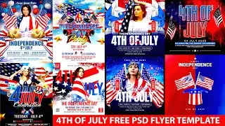 4th of july free psd flyer templates | American independent day psd flyer templates download