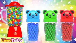 Color Balls Supermarket Song & Hickory Dickory Dock | Nursery Rhymes  | Kindergarten | LimeAndToys