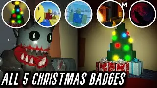 How to get ALL 5 CHRISTMAS BADGES in Residence Massacre with TUTORIAL [Roblox]