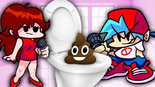 Friday Night Funkin' Boyfriend and Girlfriend POOP in the TOILET. Friday Night Funkin' Week 8 music.