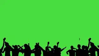 Fan Green Screen | a crowd of fans dancing on green screen concert jumping dancing hands up