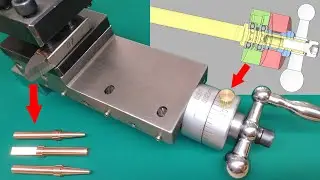 Bearings into compound slide rest of mini-lathe, machining copper