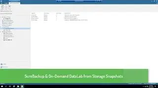 09. HPE NimbleStorage & Veeam - SureBackup and On-Demand DataLab from Storage Snapshots