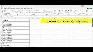 quickly fixing phone number errors from Excel to Google Sheets.