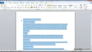 Word Tutorial - How to format text