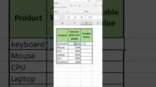 Find taxable value in Excel | Excel tips and Tricks #excel #msexcel #shorts