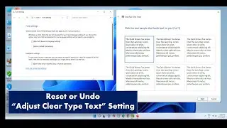 How to Reset or Undo “Adjust Clear Type Text” Setting in Windows