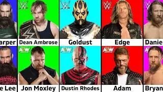 Wrestlers Name Comparison - WWE vs AEW