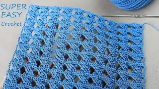 УЗОР КОСИЧКИ КРЮЧКОМ Легкое ВЯЗАНИЕ КРЮЧКОМ для начинающих Crochet PATTERN for beginners