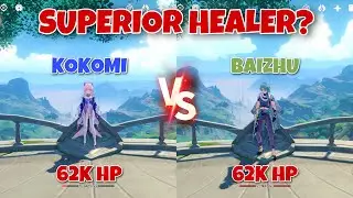 C0 Crowned Kokomi vs C0 Crowned Baizhu Same HP Healing Comparisons! Who’s D’ Best & Superior Healer?