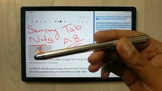 Samsung Galaxy Tab A8 With Samsung Notes Stylus and Palm Rejection