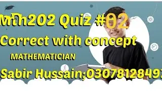 Mth202Quiz 2 solution 2024#mth202 #concept #sol #vu