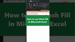 How to use Flash Fill in Microsoft Excel