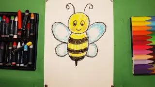 Урок рисования для детей ПЧЕЛА🐝^Как нарисовать ПЧЕЛУ, ШЕРШНЯ