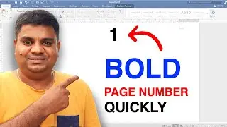 How To Bold Page Number In Word