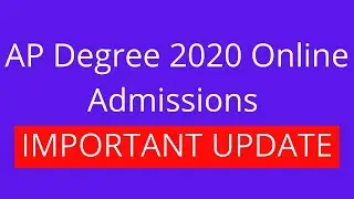 Degree 2020 Online Admission  AP | AP Degree 2020 Online Admission  | 2020 Degree  Online Admission