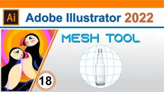 Adobe Illustrator CC 2022 Mesh tool Tutorial Part No 18 by, Amjad Graphics Designer