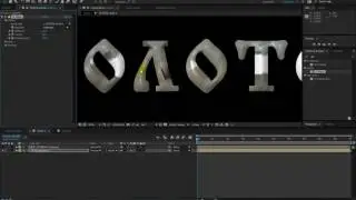 Уроки Cinema 4D: After Effects золотой текст