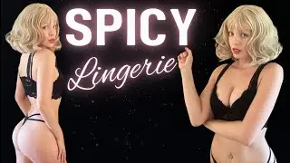 Lingerie Try on Haul | Silk Loungewear Short Dress | Funny ASMR Flirty Blonde Model Sydney Spies