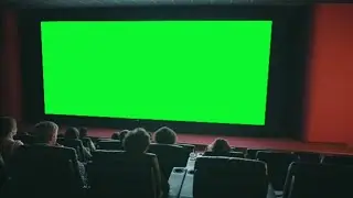 People Watching Movies On Green Screen Video HD Stock Footage