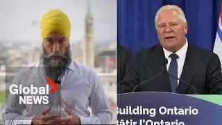 "He wants his pension": Doug Ford accuses NDP's Singh of being a "greedy politician"