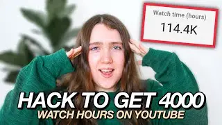 How to Get 4000 Hours Watch Time FAST on YouTube 2020! | HACK for Audience Retention!