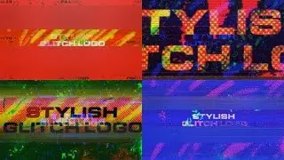 After Effects Template: Stylish Glitch Logo + Free Font