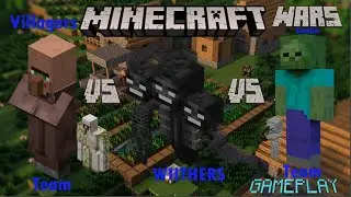 Villagers Team VS Withers VS Zombie Team - War - Minecraft | MS Gaming | Who would win?