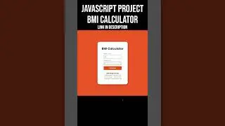 JavaScript Project | BMI Calculator 