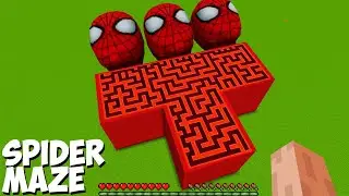 What INSIDE Secret SPIDER MAN MAZE in Minecraft ! WHERE DOES SECRET MAZE LEAD SUPERHEROES Giant!