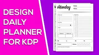 HOW TO DESIGN DAILY PLANNER IN CORELDRAW FOR AMAZON KDP | KDP 1