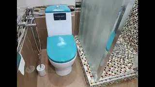 Design Small bathroom 3 m2 combined with a toilet