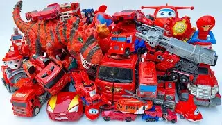 Red Color New TRANSFORMERS - Rise of the BEASTS RobotCar Toys: OPTIMUS, TRUCK, TRAIN, BUS, DINOSAUR