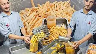 Young Boys Selling French Fries 🍟 Roadside Perfect Crispy Fries Making | Street Food Karachi