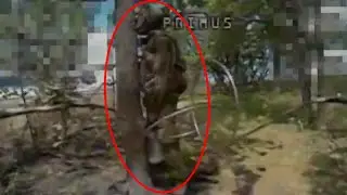 Russian Infantry Pretend To Be Tree But Doesnt Fool Drone