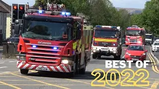 BEST OF 2022! - UK FIREFIGHTERS IN ACTION - Fire Engines & Trucks Responding! 🇬🇧