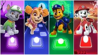 PAW PATROL SKYE ☄️ MARSHALL ☄️ RUBBLE ☄️ CHASE 🌟 Tiles Hop EDM Rush!